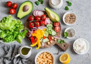 Person diagnosed with schizophrenia preparing their food for the week